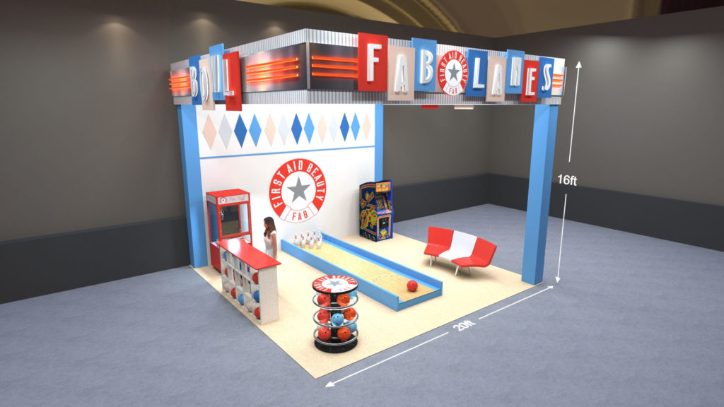 3D trade show booth render