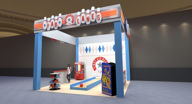 Interactive Trade Show Booth Render